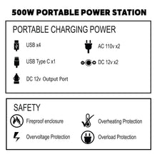 Load image into Gallery viewer, Go Power! Duracube 500W Portable Power Station Portable Power Station Go Power! 