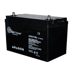 AIMS Power AGM 12V 100Ah Deep Cycle Battery Heavy Duty Batteries AIMS Power 