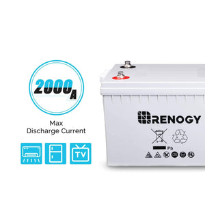 Renogy Deep Cycle AGM Battery 12 Volt 200Ah Batteries Renogy 