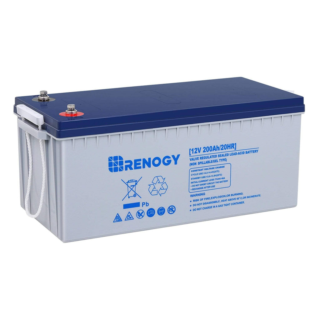 Renogy Deep Cycle Hybrid GEL Battery 12 Volt 200Ah Batteries Renogy 