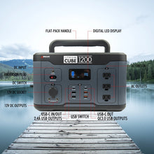 Load image into Gallery viewer, Wagan Portable Solar Generator Wagan Tech Lithium Cube 1200 Portable Power Station