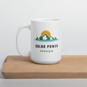 Solar Power Lifestyle White Glossy Mug Coffee Mug Solar Power Lifestyle 